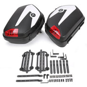 DURAFORCE Universal Detachable Hard Saddlebags white face Plate For Suzuki Honda cruisers