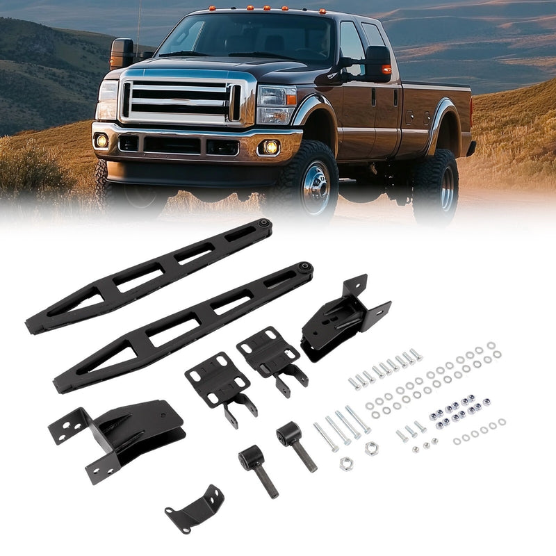 DURAFORCE 0-3" / 4.5-6" Lift Rear Ladder Traction Bar Kit For Ford F250 F350 4WD 2008-2016