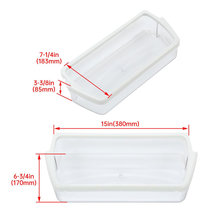 DURAFORCE 2 PC For W10321304 Door Bin Basket Shelf Compatible with Whirlpool Refrigerator