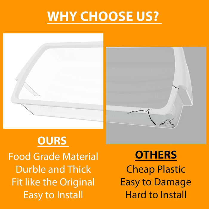 DURAFORCE 2 PC For W10321304 Door Bin Basket Shelf Compatible with Whirlpool Refrigerator