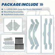 DURAFORCE Full Lift Kit w/Sway Bar Quick Disconnect Kit For Polaris RZR 800 2007 2008-2014