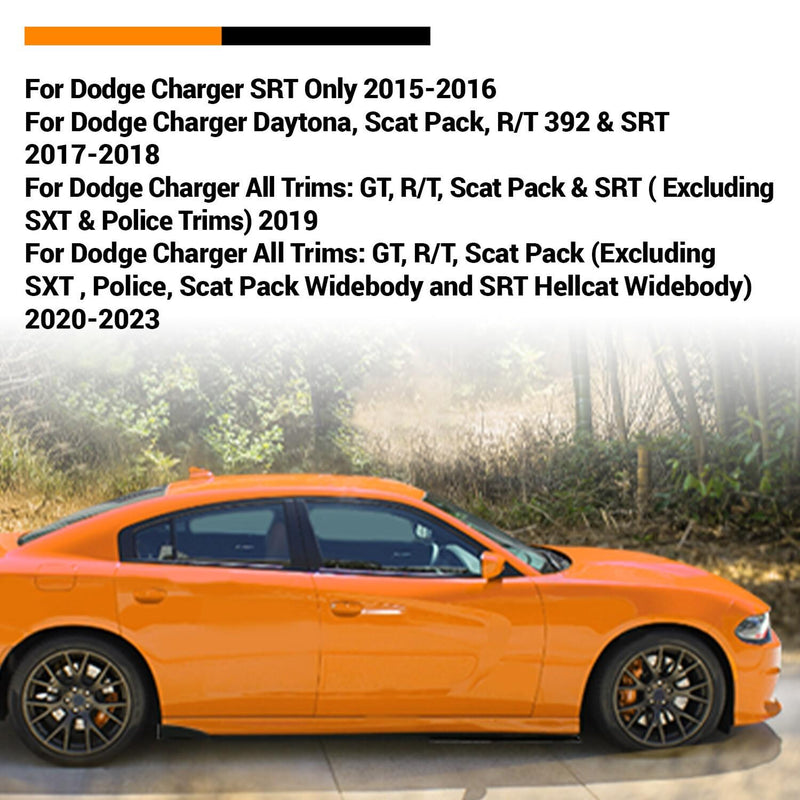 DURAFORCE Side Skirts For Dodge Charger 2015-2023 Panel splitter Pair Black SRT Scat Pack