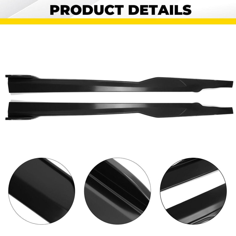 DURAFORCE Side Skirts For Dodge Charger 2015-2023 Panel splitter Pair Black SRT Scat Pack