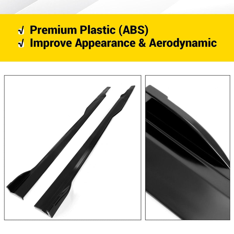 DURAFORCE Side Skirts For Dodge Charger 2015-2023 Panel splitter Pair Black SRT Scat Pack