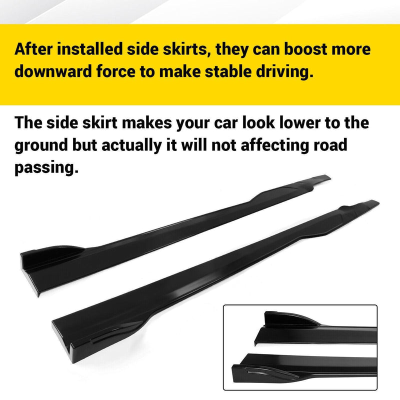 DURAFORCE Side Skirts For Dodge Charger 2015-2023 Panel splitter Pair Black SRT Scat Pack