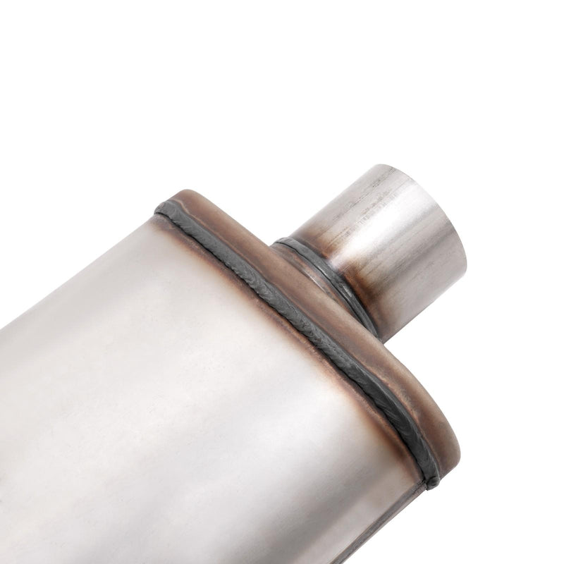 DURAFORCE For Universal 2PCS Street Mufflers 3" Offset In 3" Center Out Stainless Steel