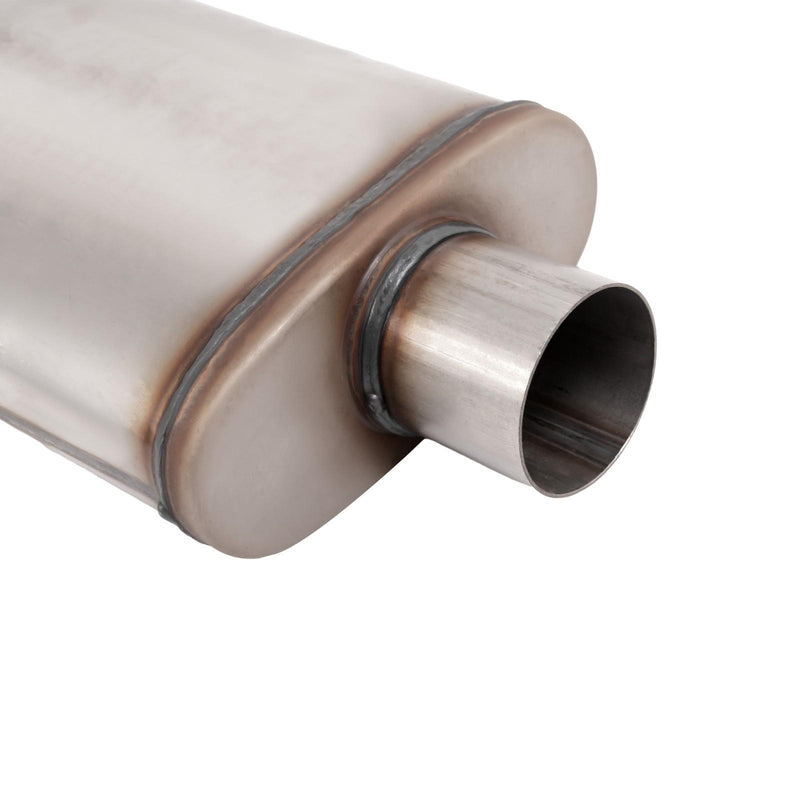 DURAFORCE For Universal 2PCS Street Mufflers 3" Offset In 3" Center Out Stainless Steel