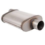 DURAFORCE For Universal 2PCS Street Mufflers 3" Offset In 3" Center Out Stainless Steel