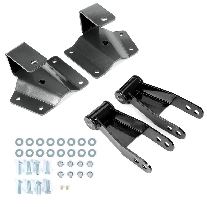 DURAFORCE For 1999-06 Chevy Silverado GMC Sierra 1500 4" Drop Kit Rear Shackles & Hangers