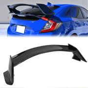 DURAFORCE For 2016-21 Honda Civic Hatchback 5Dr R Style Rear Trunk Spoiler Wing Gloss blk