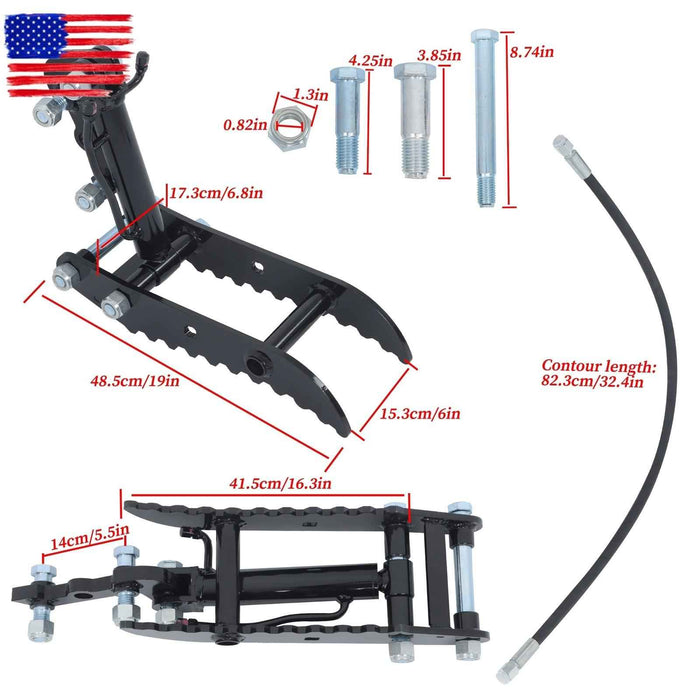 DURAFORCE Hydraulic Thumb Clip Clamp Fit For Mini Excavators Small Digger Attachment Kits