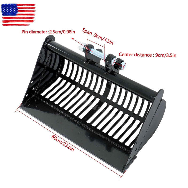 DURAFORCE 600mm Attachment Screening Skeleton Bucket Mud Bucket For Mini Excavators Digger