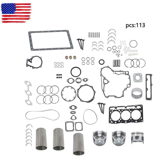 DURAFORCE D1105 Overhaul Rebuild Kit For Kubota Engine KX41 KX36-2 KX41-2 Excavator