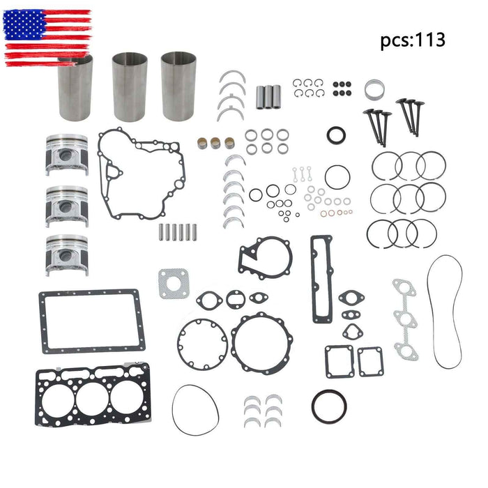 DURAFORCE D1105 Overhaul Rebuild Kit For Kubota Engine KX41 KX36-2 KX41-2 Excavator