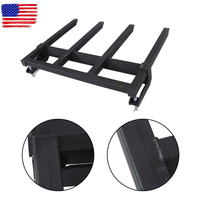 DURAFORCE 42" Universal 2500lbs Clamp on Heavy Debris Fork For Tractor Skid Steer Buckets