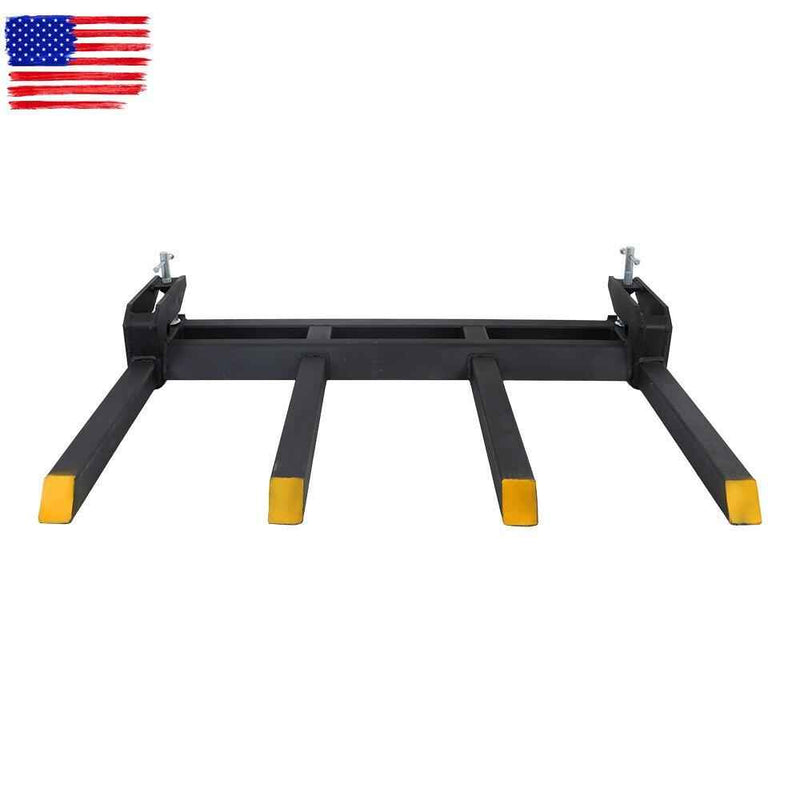 DURAFORCE 42" Universal 2500lbs Clamp on Heavy Debris Fork For Tractor Skid Steer Buckets