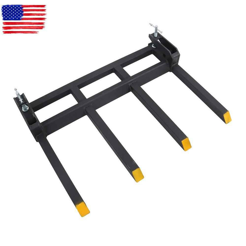 DURAFORCE 42" Universal 2500lbs Clamp on Heavy Debris Fork For Tractor Skid Steer Buckets