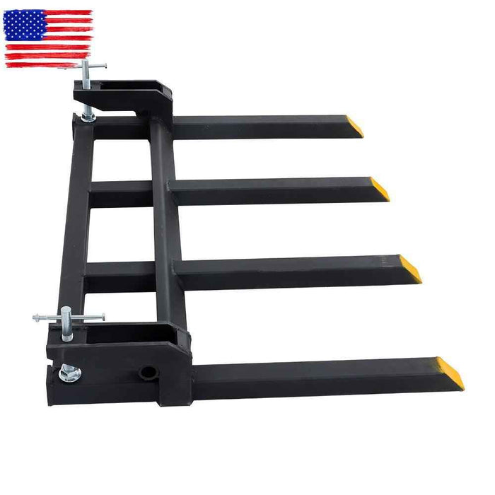 DURAFORCE 42" Universal 2500lbs Clamp on Heavy Debris Fork For Tractor Skid Steer Buckets