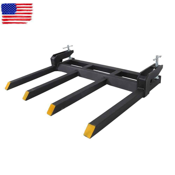 DURAFORCE 42" Universal 2500lbs Clamp on Heavy Debris Fork For Tractor Skid Steer Buckets