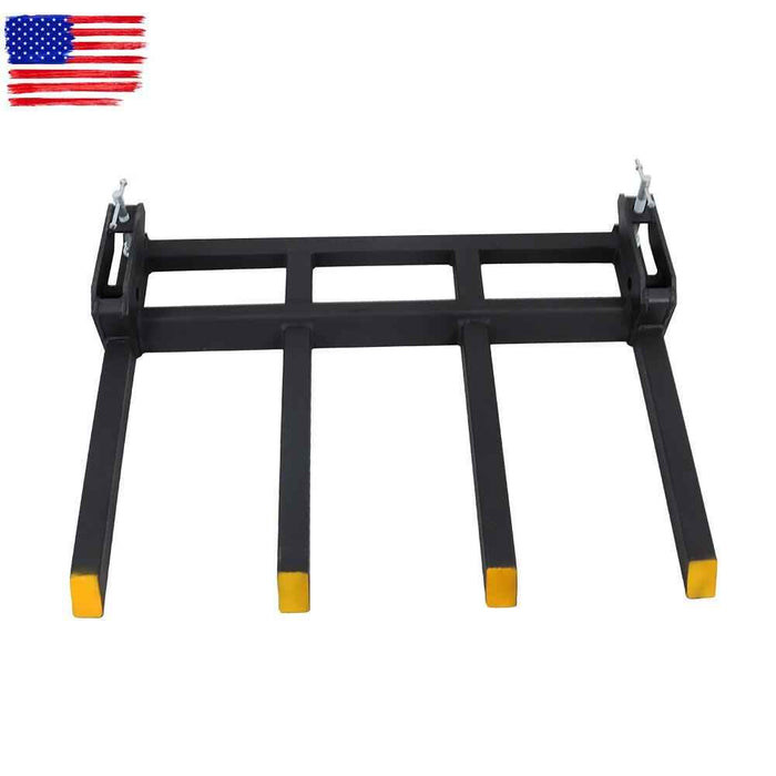 DURAFORCE 42" Universal 2500lbs Clamp on Heavy Debris Fork For Tractor Skid Steer Buckets
