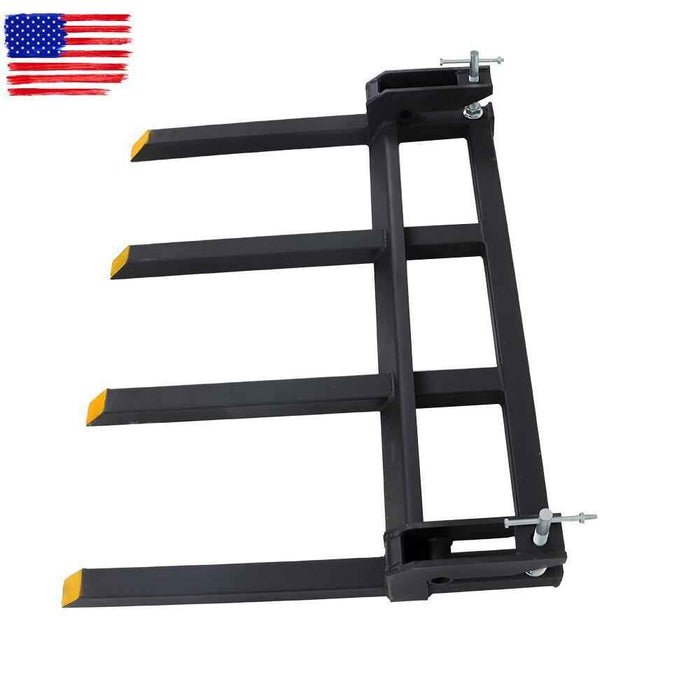 DURAFORCE 42" Universal 2500lbs Clamp on Heavy Debris Fork For Tractor Skid Steer Buckets
