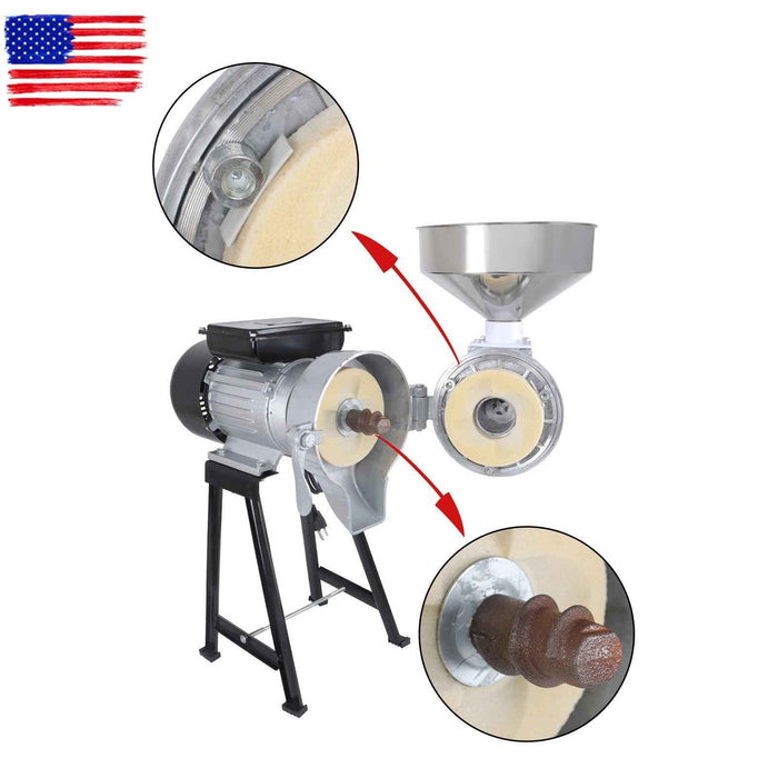 DURAFORCE 110V 1500W Corn Wheat Flour Cereal Electric Grinder Grain Mill Wet & Dry