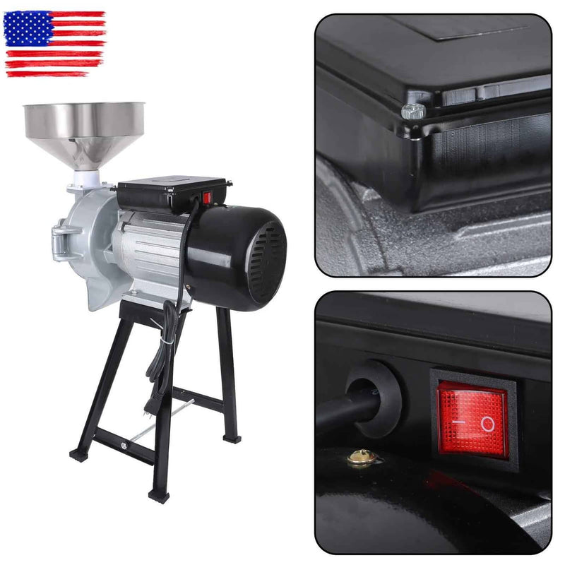DURAFORCE 110V 1500W Corn Wheat Flour Cereal Electric Grinder Grain Mill Wet & Dry