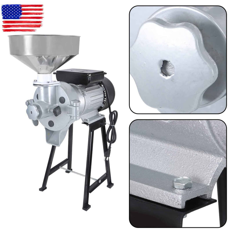 DURAFORCE 110V 1500W Corn Wheat Flour Cereal Electric Grinder Grain Mill Wet & Dry