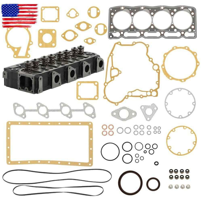 DURAFORCE V1505 V1505D V1505T V1505E For Kubota Engine Complete Cylinder Head W/Gasket Kit