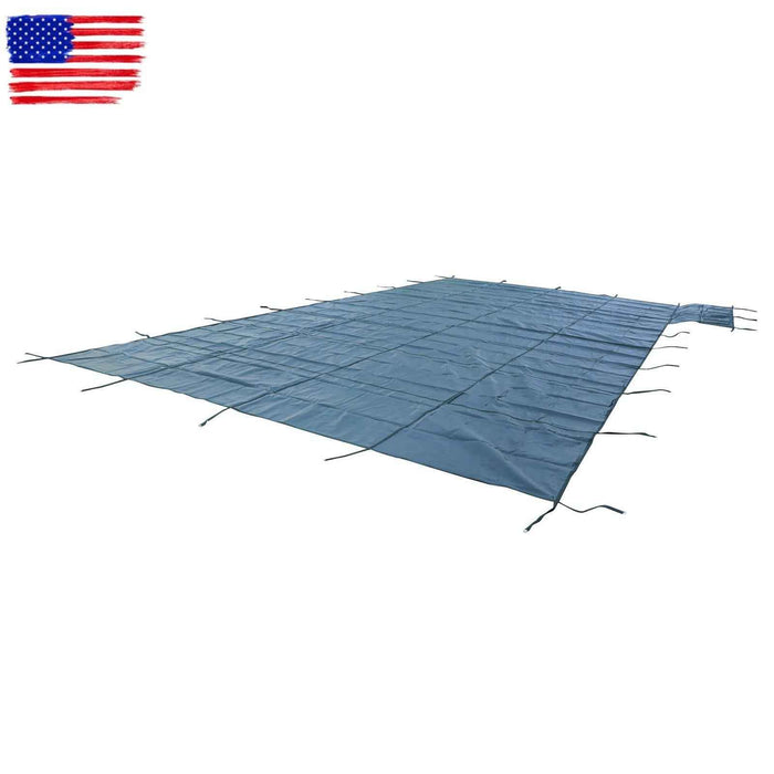 DURAFORCE Above Inground Swimming Pool Heavy Safety Cover 22×42FT With 4×8FT Right Step