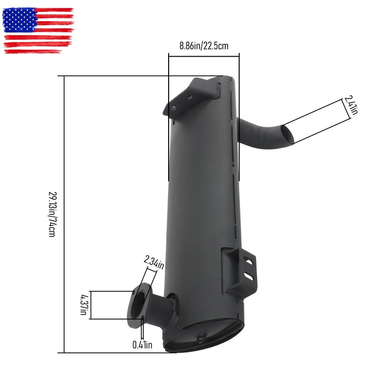 DURAFORCE 6680164 Muffler for Bobcat Skid Steer Loader A220 A300 S250 S300 T200 863 864