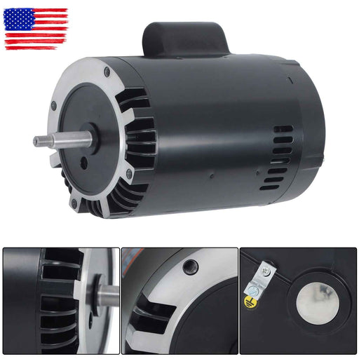 DURAFORCE B128 C-Face Single Speed 1HP Full Rated 56J Pool Pump Motor 115/230V