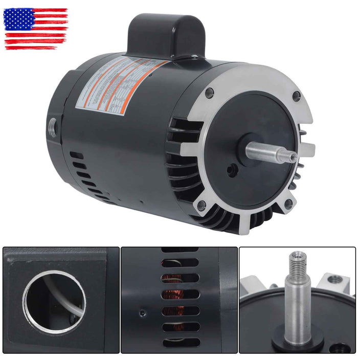 DURAFORCE B128 C-Face Single Speed 1HP Full Rated 56J Pool Pump Motor 115/230V