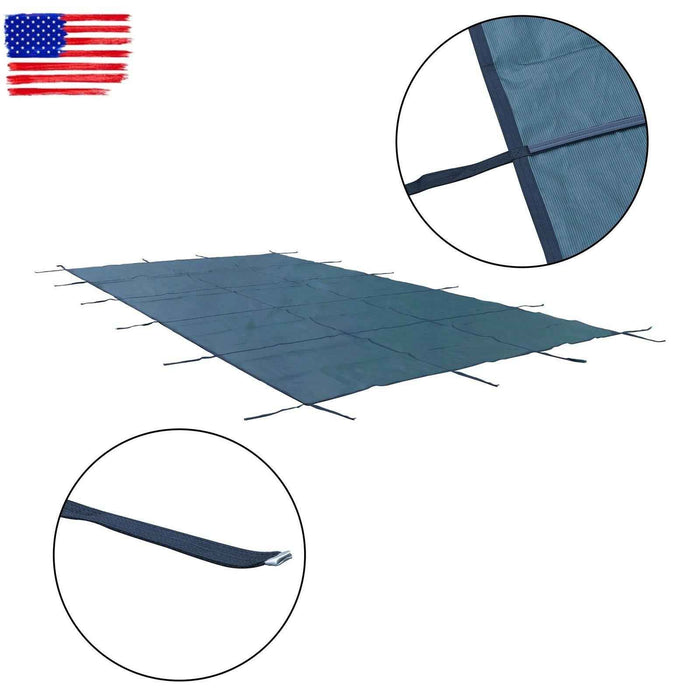 DURAFORCE In Ground Pools for Swimming 22x42 ft Pool Safety Cover Rectangular Green PP