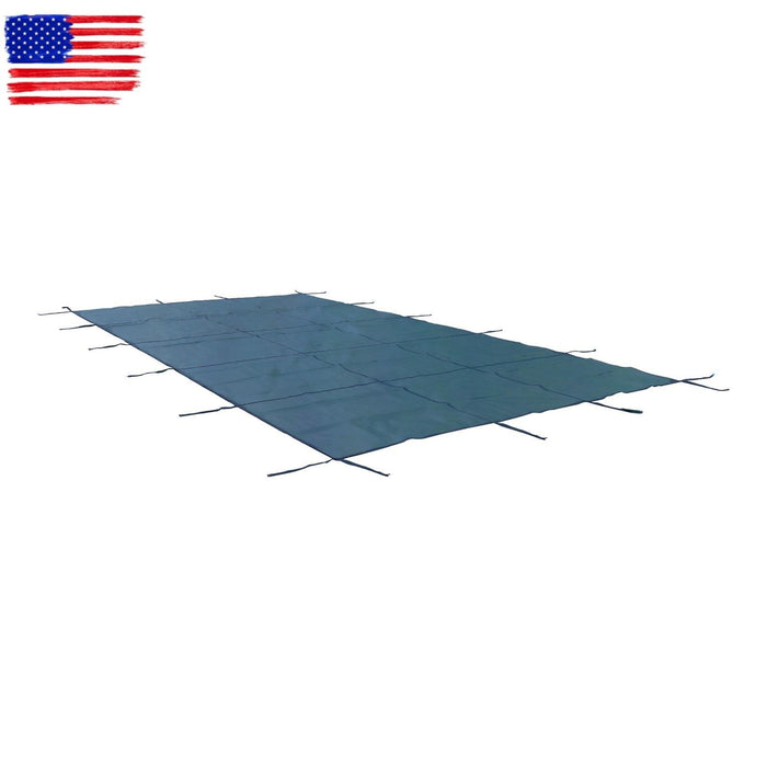 DURAFORCE In Ground Pools for Swimming 22x42 ft Pool Safety Cover Rectangular Green PP
