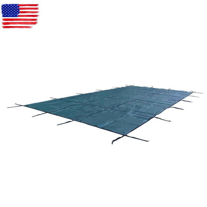 DURAFORCE In Ground Pools for Swimming 22x42 ft Pool Safety Cover Rectangular Green PP