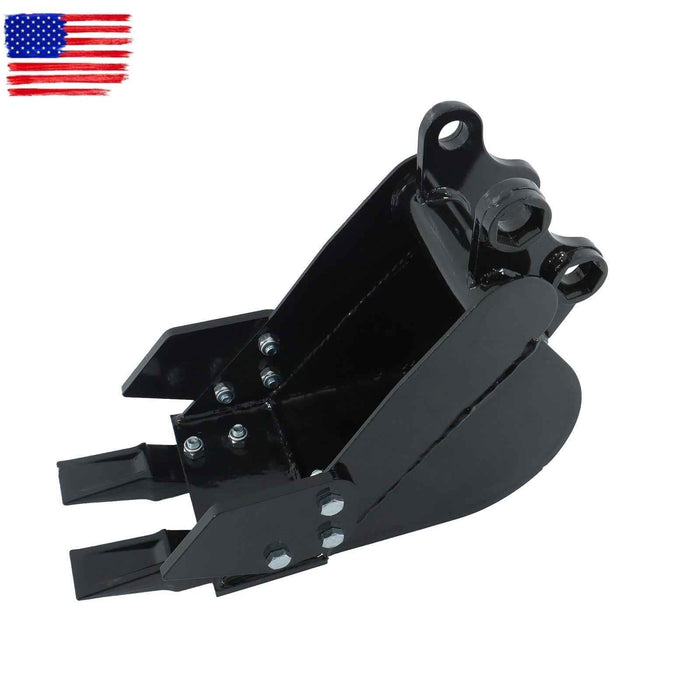 DURAFORCE 200mm Narrow Bucket Accessory 2-teeth For Typhon Mini-excavators Easy Install