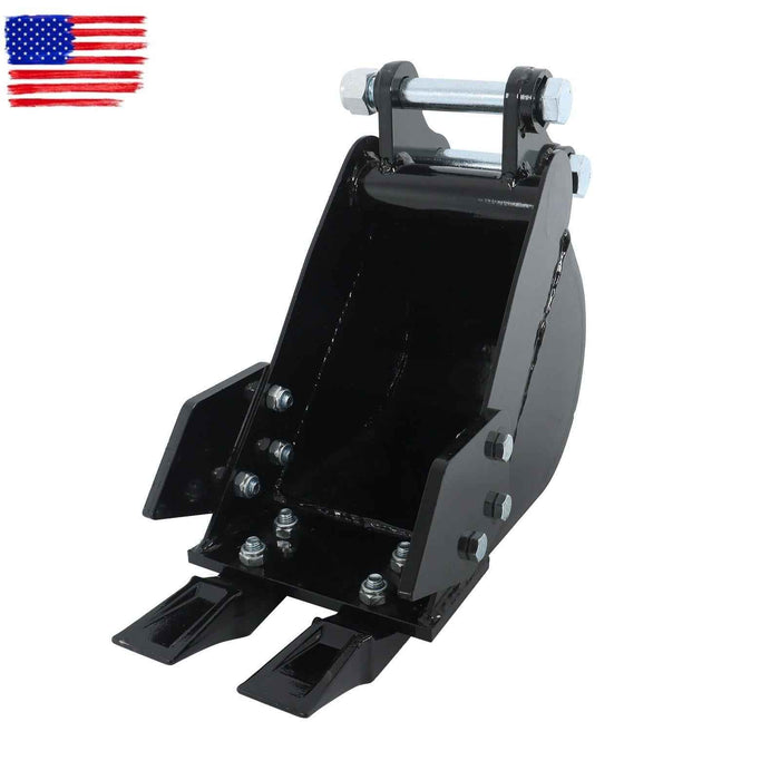 DURAFORCE 200mm Narrow Bucket Accessory 2-teeth For Typhon Mini-excavators Easy Install