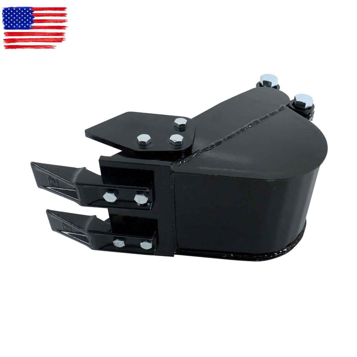 DURAFORCE 200mm Narrow Bucket Accessory 2-teeth For Typhon Mini-excavators Easy Install
