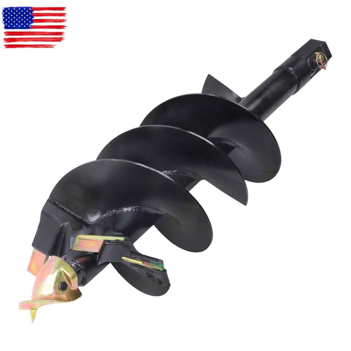 DURAFORCE 12" x 48" Auger Bit 2" Hex Collar Skid Steer Post Hole Digger Attachment