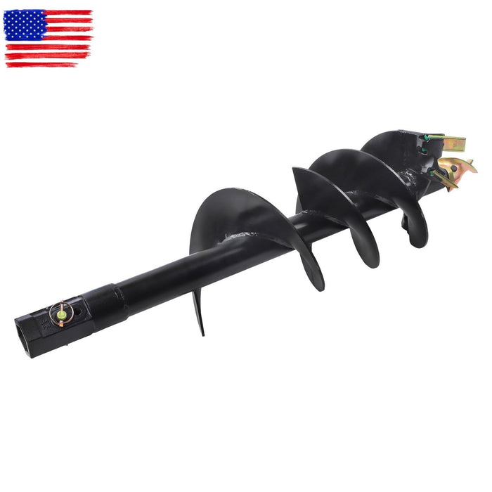 DURAFORCE 12" x 48" Auger Bit 2" Hex Collar Skid Steer Post Hole Digger Attachment
