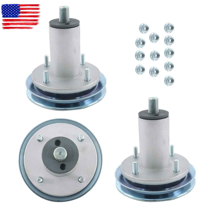 DURAFORCE 52" 51537200 51528000 Deck Spindle Assembly w/Pulley For Gravely Ariens 3 Pack