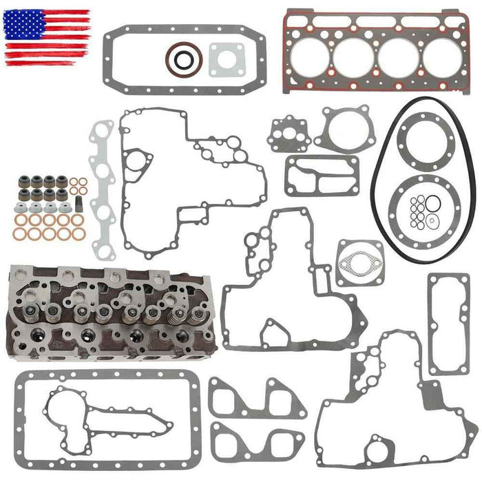 DURAFORCE For Kubota V1702 Engine Complete Cylinder Head Full Gasket Kit Compatible