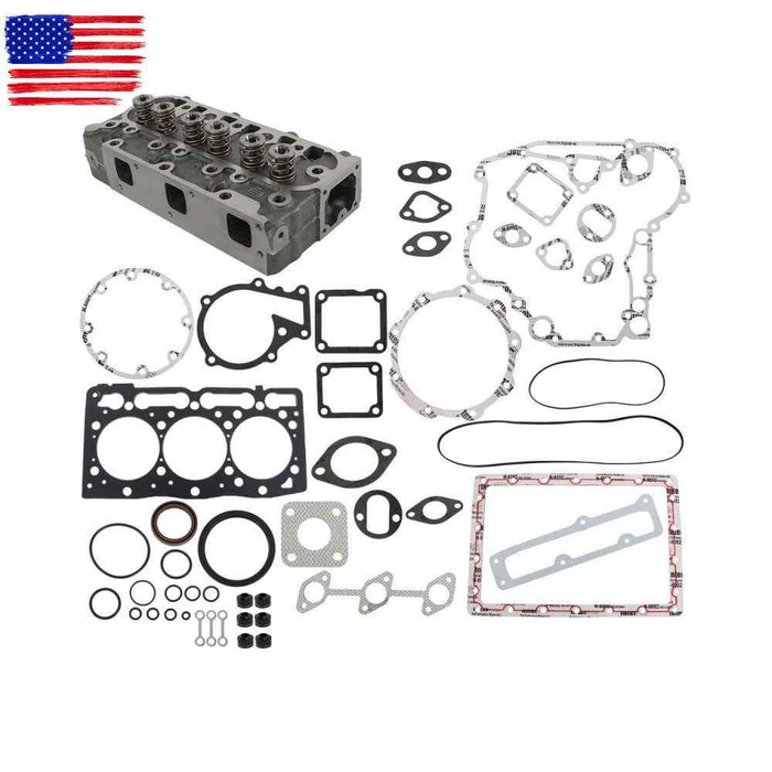 DURAFORCE Complete Engine Cylinder Head & Full Gasket Kit For Kubota D1105 RTV1100