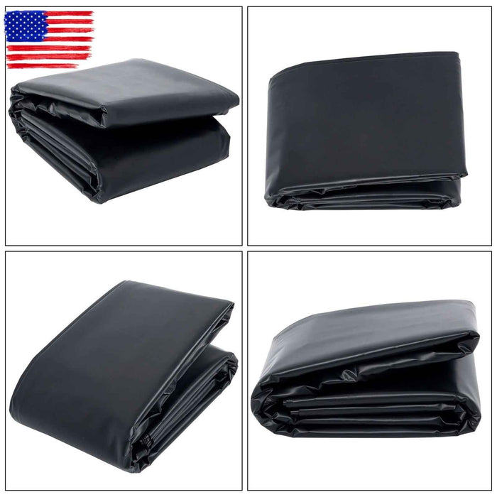 DURAFORCE 20 x 25 FT Waterproof Black HDPE Reinforced Flexible Pond Liner For Waterfall