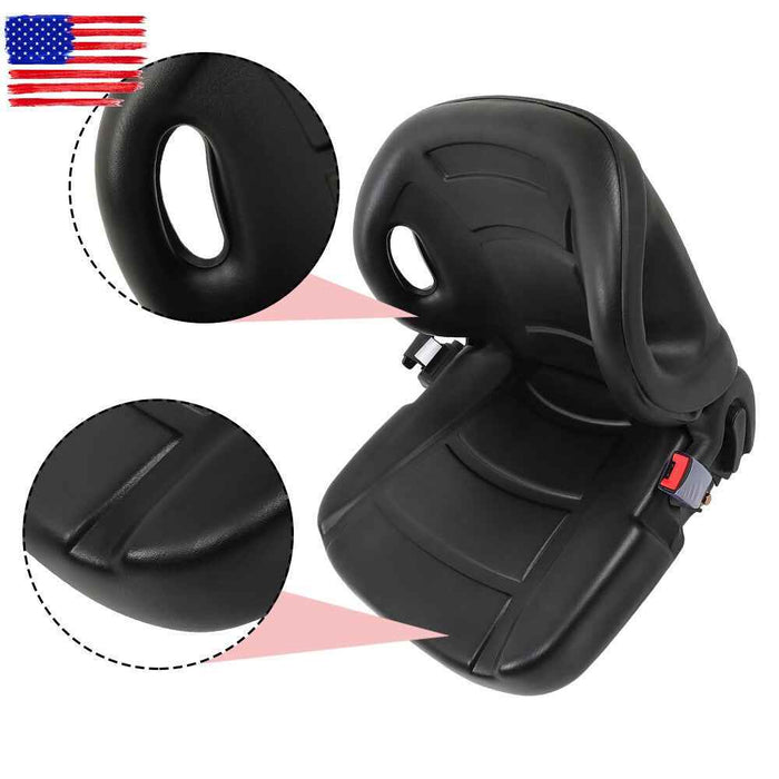 DURAFORCE Black For Toyota Forklift Seat With Seatbelt & Switch w/70°Adjustable Backrest