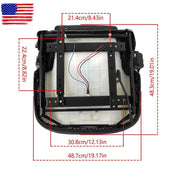 DURAFORCE Black For Toyota Forklift Seat With Seatbelt & Switch w/70°Adjustable Backrest