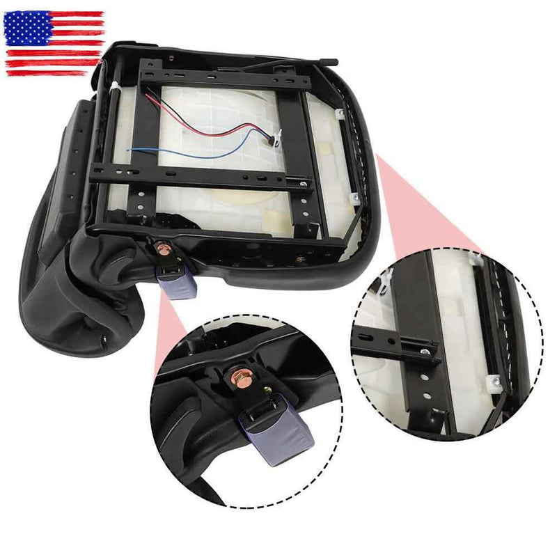 DURAFORCE Black For Toyota Forklift Seat With Seatbelt & Switch w/70°Adjustable Backrest