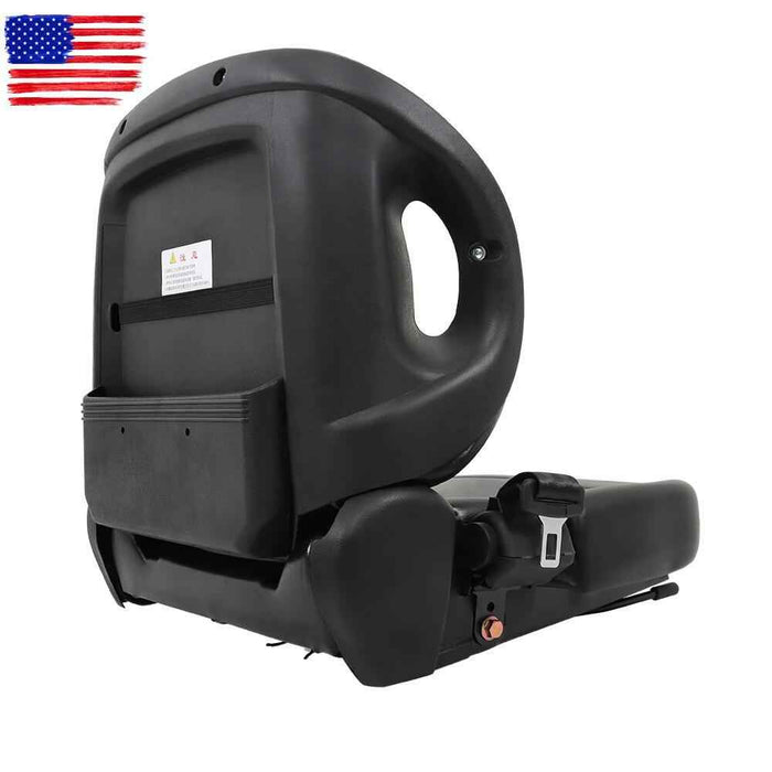 DURAFORCE Black For Toyota Forklift Seat With Seatbelt & Switch w/70°Adjustable Backrest