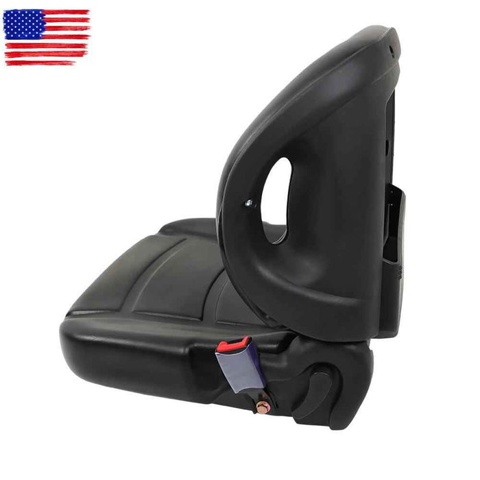 DURAFORCE Black For Toyota Forklift Seat With Seatbelt & Switch w/70°Adjustable Backrest